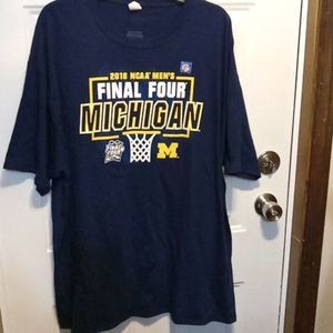 2018 NCAA Men's Final Four Michigan Black T-shirt Size XXL